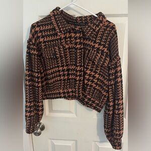 HYFVE Black and Tan Houndstooth Jacket